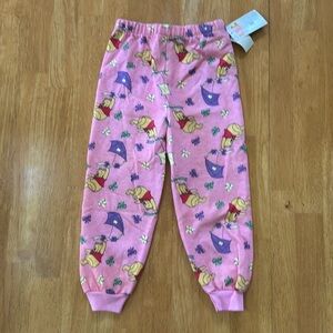 NWT Vintage Winnie the Pooh Girls 5T Pants Sweatpants Heathered Pink SOFT inside